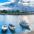 Wonderful romantic summer evening landscape panorama coastline Adriatic sea. ...Von Sodel Vladyslav